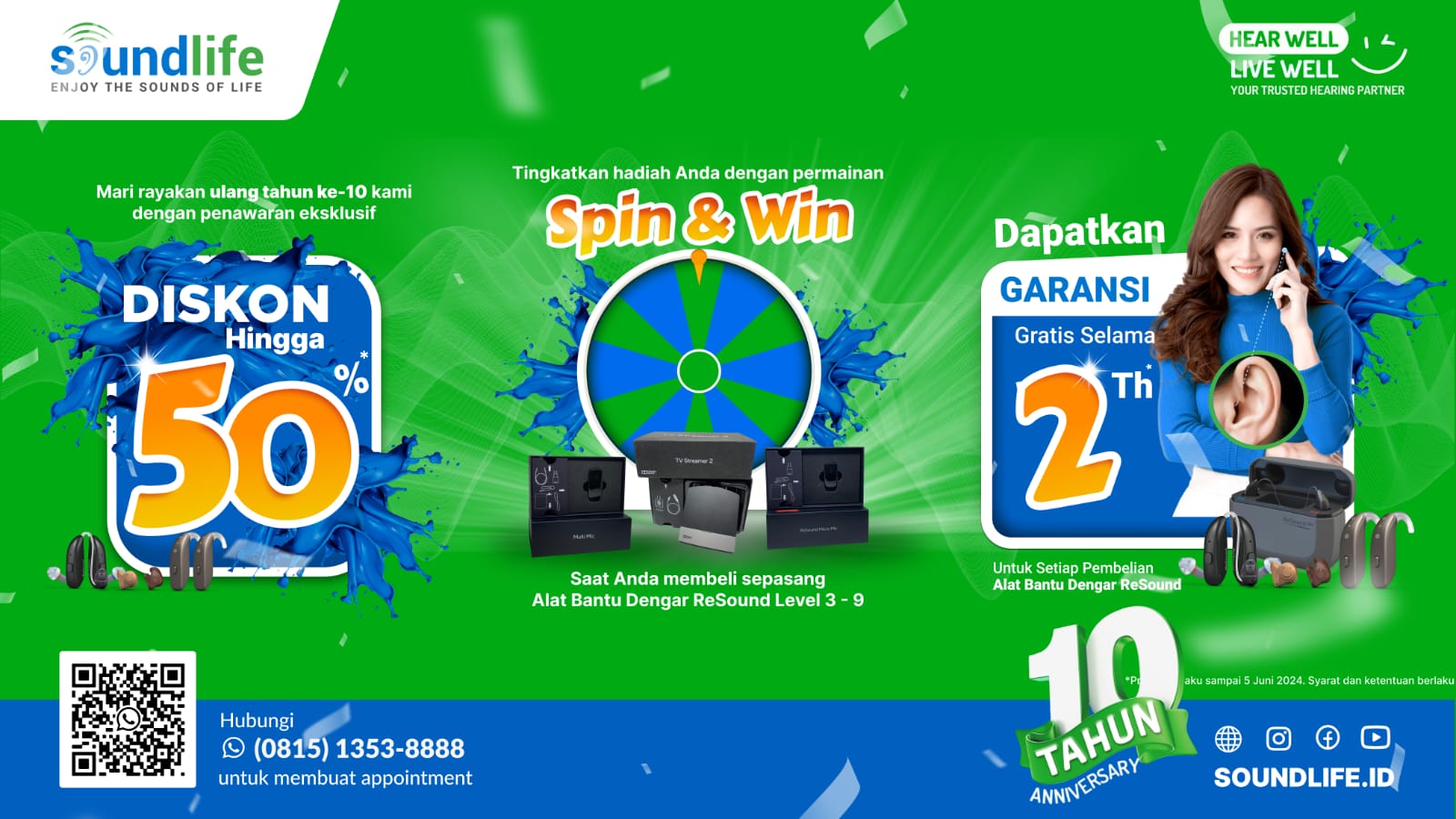 Merayakan 10 Tahun Menjaga Kesehatan dan Perawatan Pendengaran Bersama SOUNDLIFE